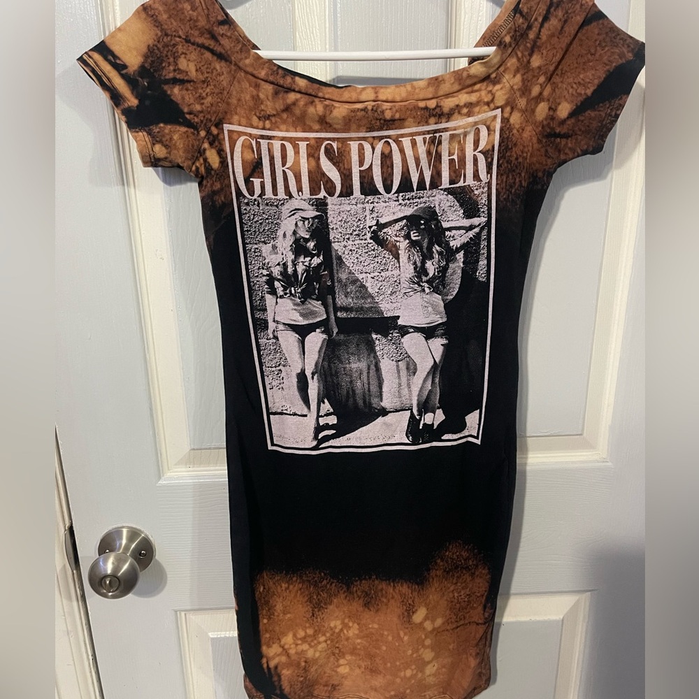 Brown/Black Girl Power fitted dress